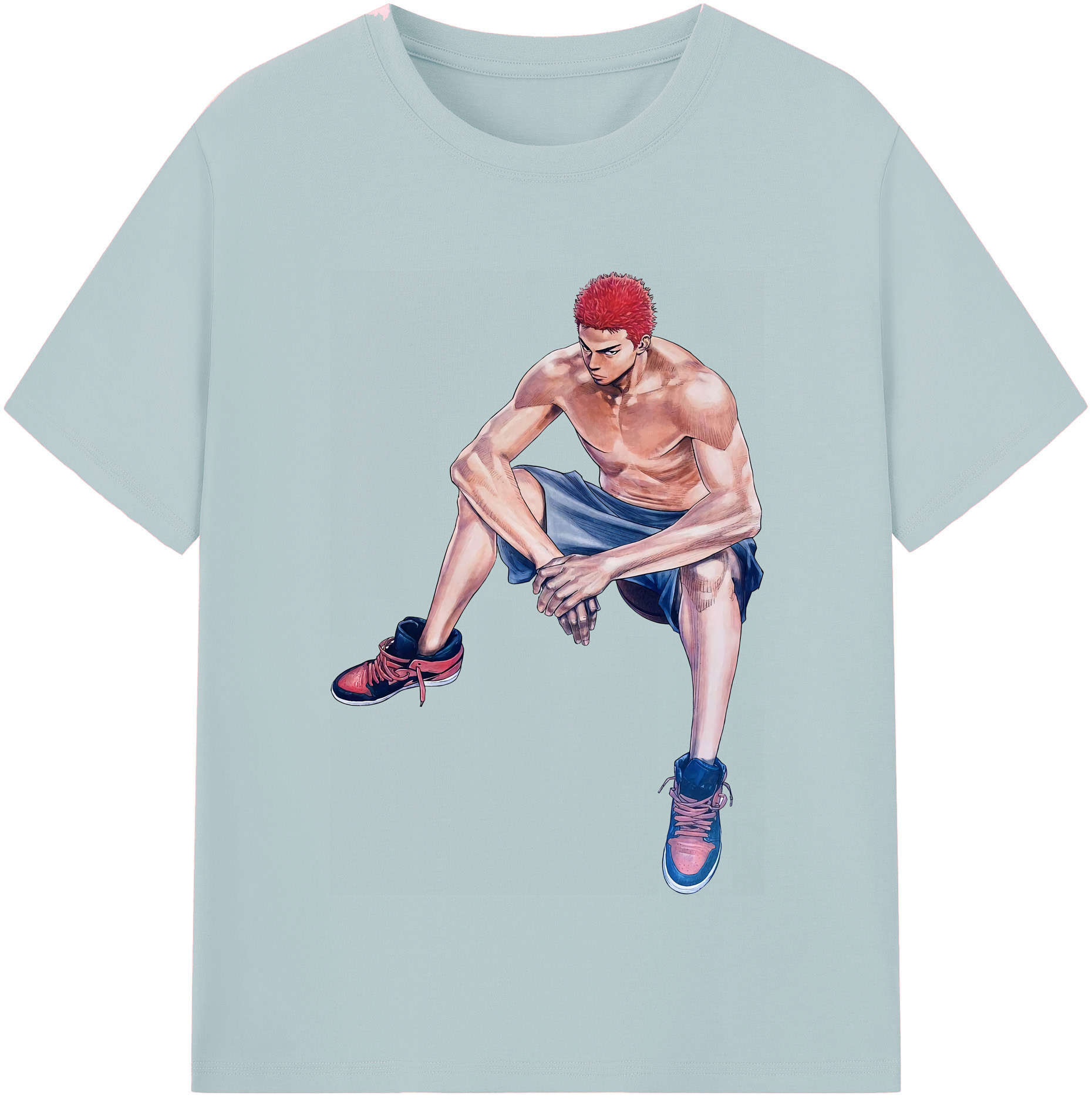 SLAM DUNK／スラムダンク 綿100％半袖Tシャツ（フロントプリント）